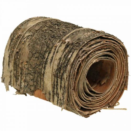 Artículo Rollo de corteza de abedul marrón, corteza gris para manualidades 15×300cm
