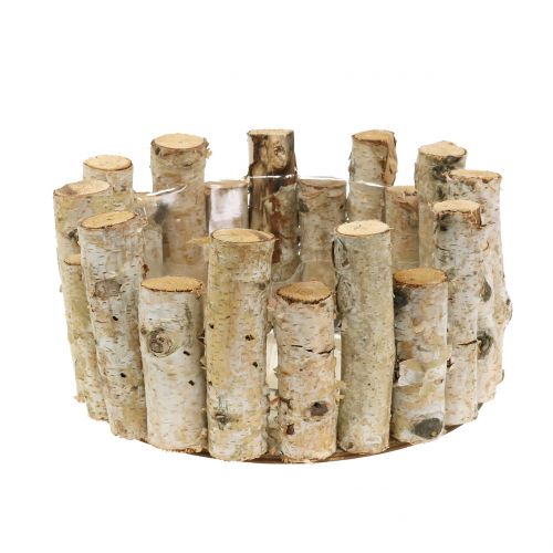 Macetero con maceta de ramas de abedul Al 14cm Ø24cm