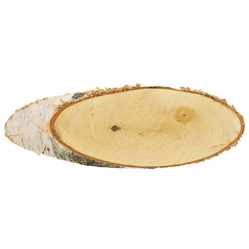 Artículo Discos de abedul ovalado naturaleza discos de madera deco 18-22cm 10p