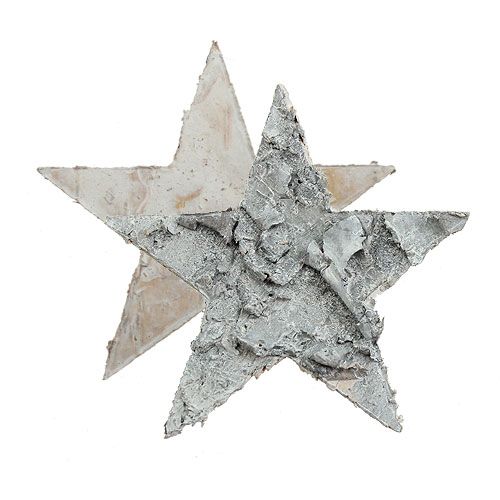 Artículo Scatter decoración abedul estrella blanqueada Ø4cm 80p