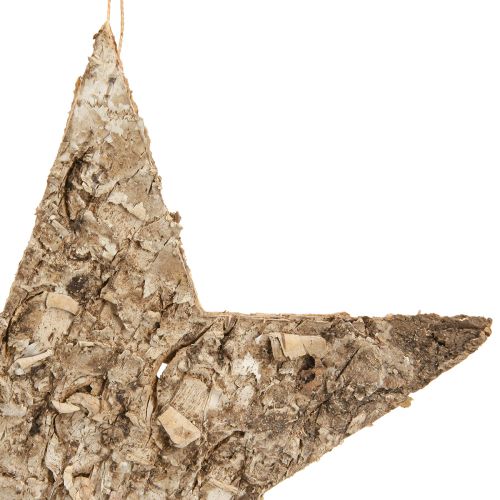 Artículo Estrellas de abedul para colgar estrellas decorativas corteza de abedul 20cm 4 piezas
