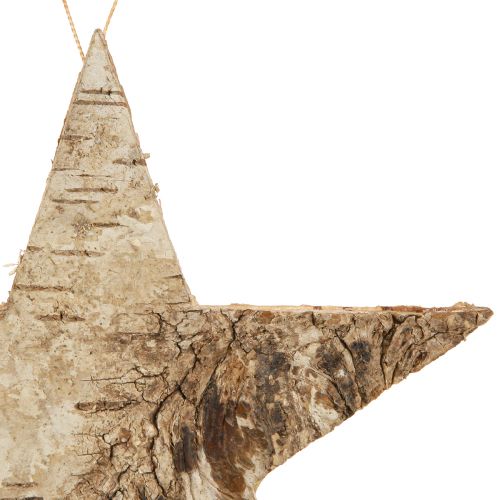 Artículo Estrellas de abedul para estrellas colgantes corteza de abedul natural 15cm 6 piezas