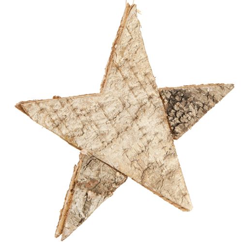 Floristik24 Estrellas de abedul para estrellas colgantes corteza de abedul natural 25cm 3 piezas