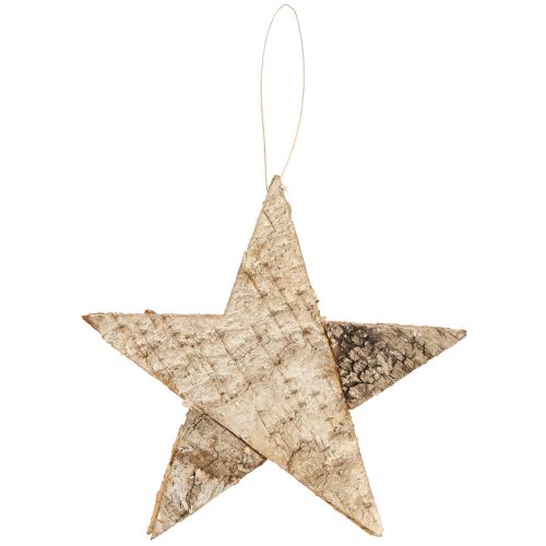 Artículo Estrellas de abedul para estrellas colgantes corteza de abedul natural 25cm 3 piezas