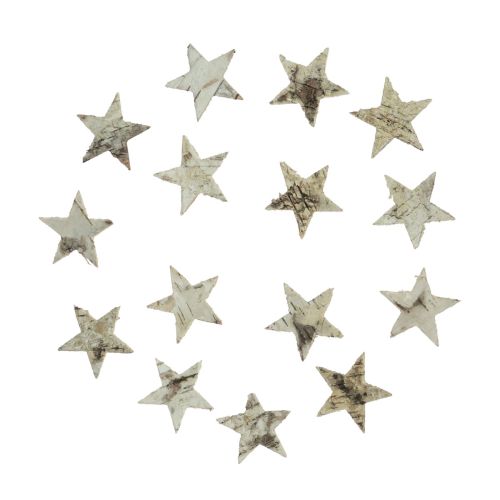 Artículo Decoración dispersa estrellas navideñas decoración estrellas de abedul 4cm 100 piezas
