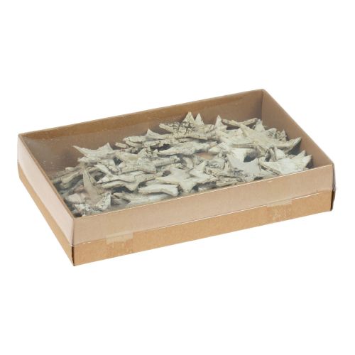 Artículo Decoración dispersa estrellas navideñas decoración estrellas de abedul 4cm 100 piezas