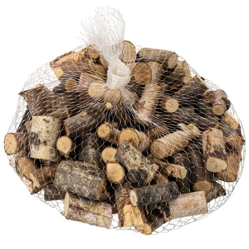Piezas decorativas de madera de abedul con corteza para manualidades, 3 cm, 300 g | Floristik24.es