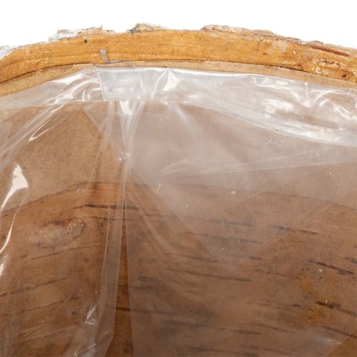 Artículo Maceta con aspecto de corteza, ideal para diseño interior rústico y decoración con plantas, 12 cm, 4 piezas