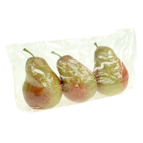 Floristik24 Rojo pera, verde 11cm - 12cm 3 piezas