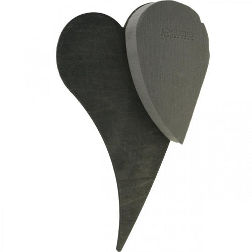 Artículo OASIS® Black Bioline® Corazón de Espuma Floral Negro H34cm 2 uds