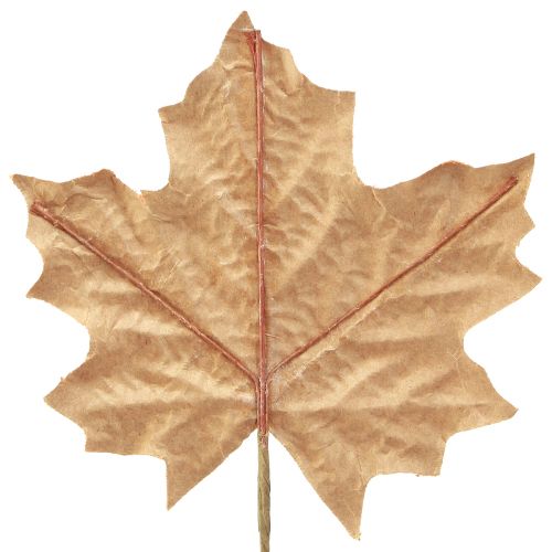 Artículo Tapones decorativos de hojas de arce otoñales en vibrantes tonos naranja y verde 16–33cm 6 piezas