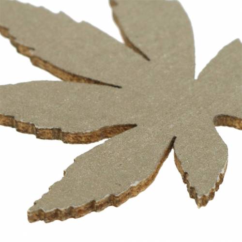 Artículo Hojas decorativas dispersas amarillo, marrón, platino surtido 4cm 72 piezas