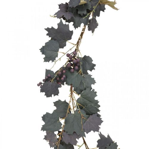 Floristik24 Guirnalda decorativa Hojas de parra y uvas Guirnalda de otoño 180cm
