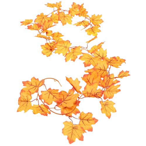 Guirnalda de hojas guirnalda de otoño amarillo anaranjado 168cm 2ud