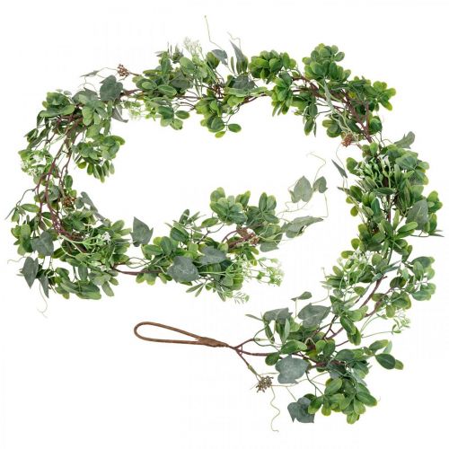 Floristik24 Guirnalda de hojas guirnalda decorativa planta artificial verde 180cm