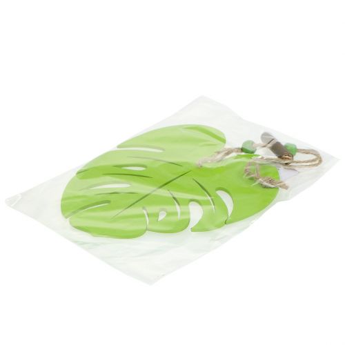Floristik24 Decoración ventana hoja para colgar verde claro 14,5cm