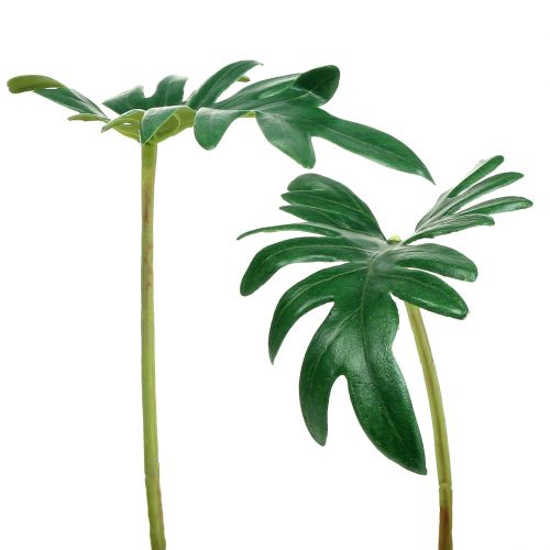Artículo Hoja Filodendro 31cm Verde 12 uds