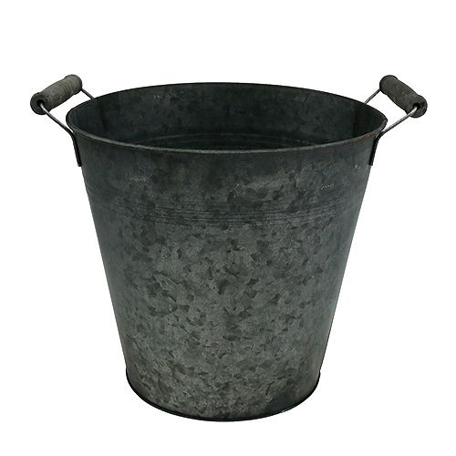 Floristik24 Cubo de chapa mate Ø25cm H24cm