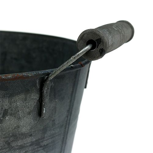 Floristik24 Cubo de chapa mate Ø25cm H24cm