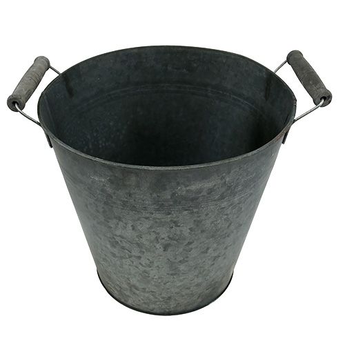Floristik24 Cubo de chapa mate Ø25cm H24cm