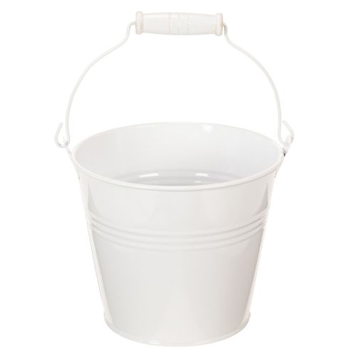 Cubos de hojalata blancos Ø14cm H12cm 6 unidades comprar | Floristik24.es