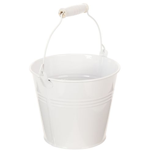 Cubos de hojalata blancos Ø14cm H12cm 6 unidades | Floristik24.es