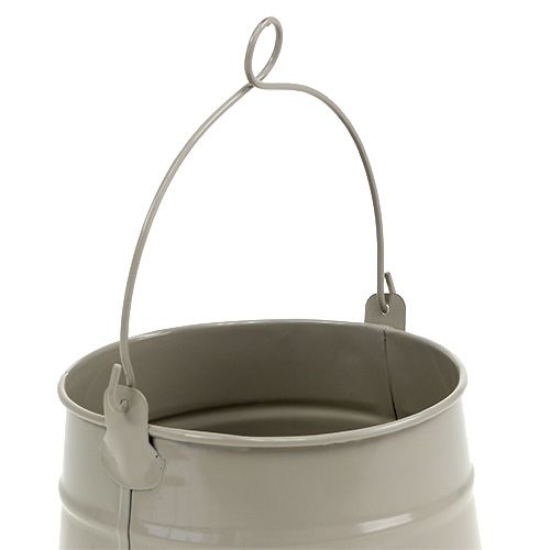 Floristik24 Cubo de hojalata Ø12cm H11.5cm barro