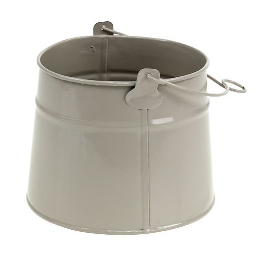 Floristik24 Cubo de hojalata Ø12cm H11.5cm barro