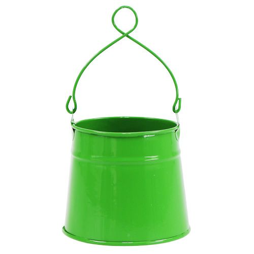 Floristik24 Cubo de hojalata para plantar verde Ø9cm H9.5cm