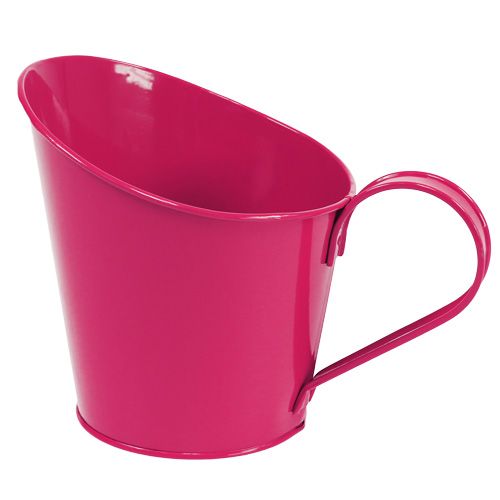 Floristik24 Jardinera de hojalata para plantar Rosa Ø13cm H10-15cm