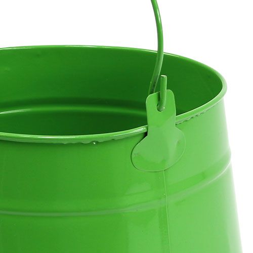 Floristik24 Maceta de hojalata verde Ø16cm H13cm