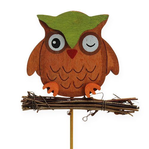 Floristik24 Enchufe decorativo búho 7cm 12pcs