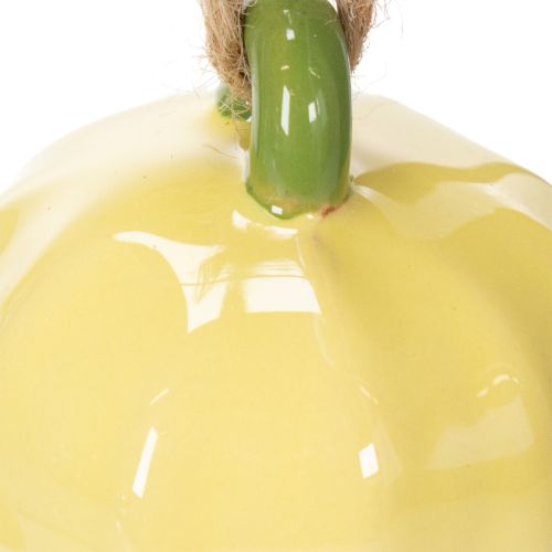 Artículo Colgantes de flores de cerámica, diseño alegre, estampado floral, decoración primaveral, 9 cm, 6 piezas