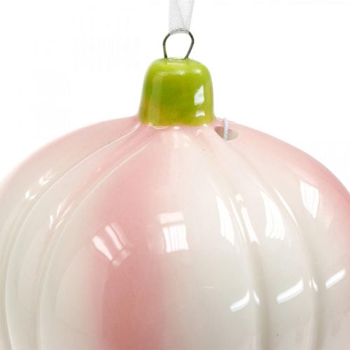 Floristik24 Campana de flores para colgar rosa, cerámica flor crema Al8.5cm 3ud