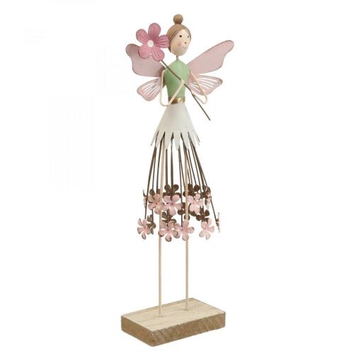 Floristik24 Hada de flores decoración de mesa primavera metal decoración hada rosa Al.30cm