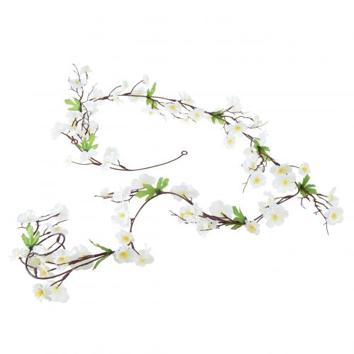 Artículo Guirnalda de flores guirnalda de flores artificiales flores blancas 160cm