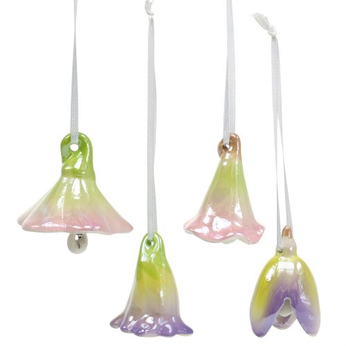 Floristik24 Campanas de flores para colgar de colores 4,5cm - 5,5cm 4uds