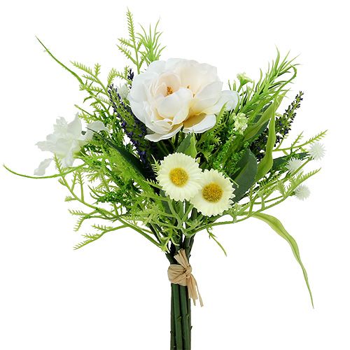 Floristik24 Ramo con Bellis Blanco 20cm