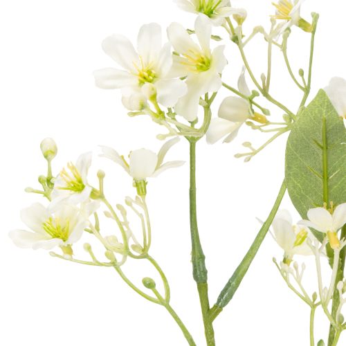 Artículo Rama decorativa de flor de manzano como flor artificial para dar un toque luminoso a la sala de estar, color crema, 108 cm, 2 piezas