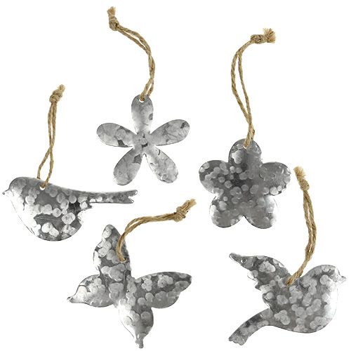 Flor pájaro mariposa metal 5.5cm - 7.5cm 15pcs | Floristik24.es