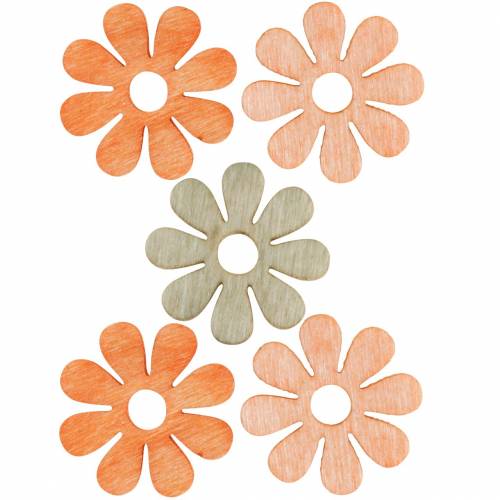 Flores para esparcir, decoración primaveral, flores de madera, flores decorativas dispersas 144 piezas
