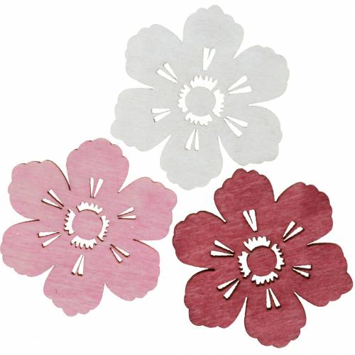 Floristik24 Flores de madera flores de cerezo, espolvorear primavera de decoración, decoración de mesa, flores para espolvorear 72 piezas