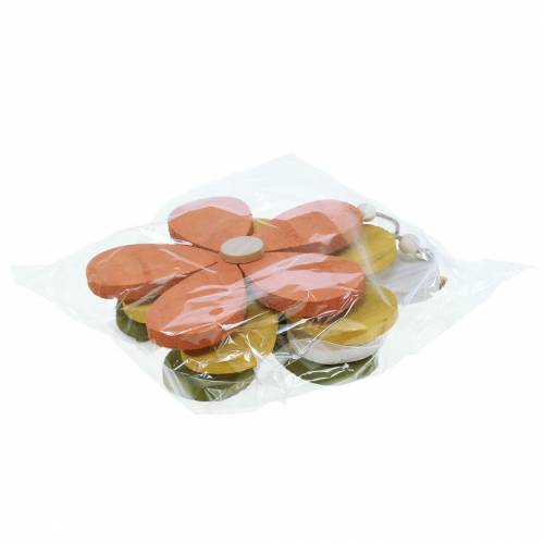 Floristik24 Flor de madera para colgar colores surtidos 16cm 4pcs