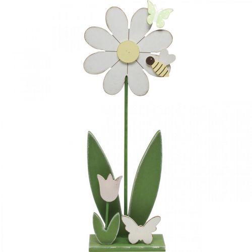 Floristik24 Decoración floral con abeja, decoración de madera para primavera Al. 56 cm