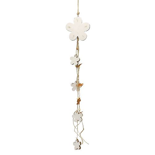 Floristik24 Percha de flores madera-metal blanco, óxido L 95cm