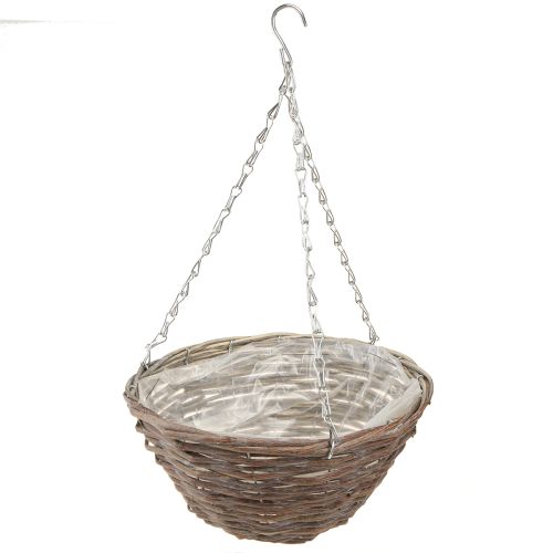 Floristik24 Cuenco colgante para flores de madera gris natural Ø30cm 2uds