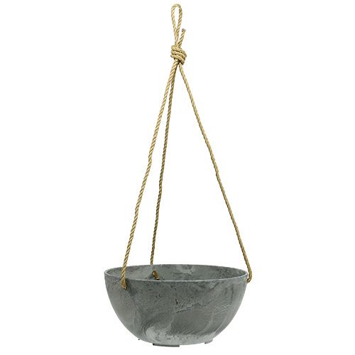 Floristik24 Cesta de flores "Fiona" Ø25cm H12cm gris