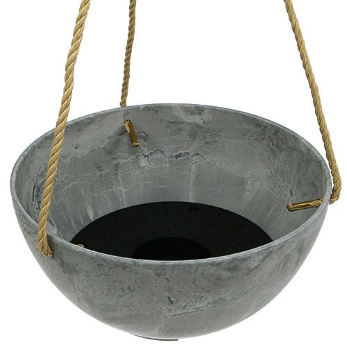 Floristik24 Cesta de flores "Fiona" Ø25cm H12cm gris