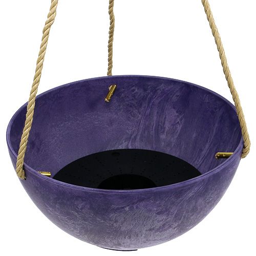 Floristik24 Cesta de flores &quot;Fiona&quot; Ø25cm H12cm violeta