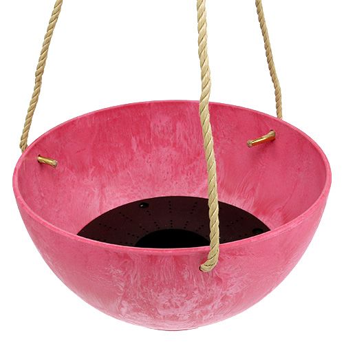 Floristik24 Cesta de flores "Fiona" Ø25cm H12cm rosa